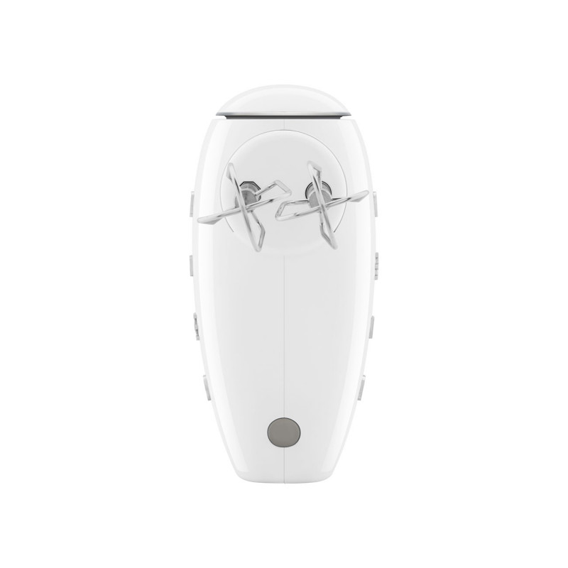 Mixer manual SMEG 50's Style HMF01WHEU, 250 W, 9 viteze, funcție Turbo, afișaj LED ascuns, cronometru, accesorii, alb
