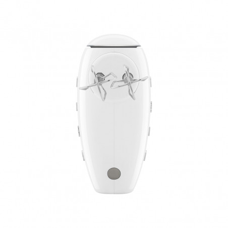 Mixer manual SMEG 50's Style HMF01WHEU, 250 W, 9 viteze, funcție Turbo, afișaj LED ascuns, cronometru, accesorii, alb