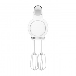 Mixer manual SMEG 50's Style HMF01WHEU, 250 W, 9 viteze, funcție Turbo, afișaj LED ascuns, cronometru, accesorii, alb