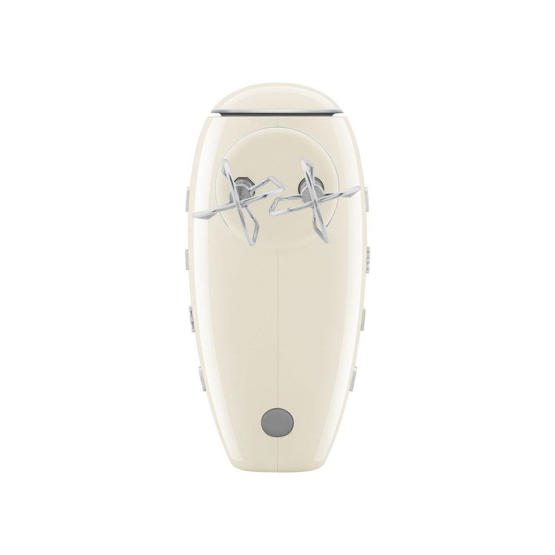 Mixer manual SMEG 50's Style HMF01CREU, 250 W, 9 viteze, funcție Turbo, afișaj LED ascuns, cronometru, accesorii, culoare crem