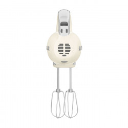 Mixer manual SMEG 50's Style HMF01CREU, 250 W, 9 viteze, funcție Turbo, afișaj LED ascuns, cronometru, accesorii, culoare crem