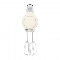 Mixer manual SMEG 50's Style HMF01CREU, 250 W, 9 viteze, funcție Turbo, afișaj LED ascuns, cronometru, accesorii, culoare crem