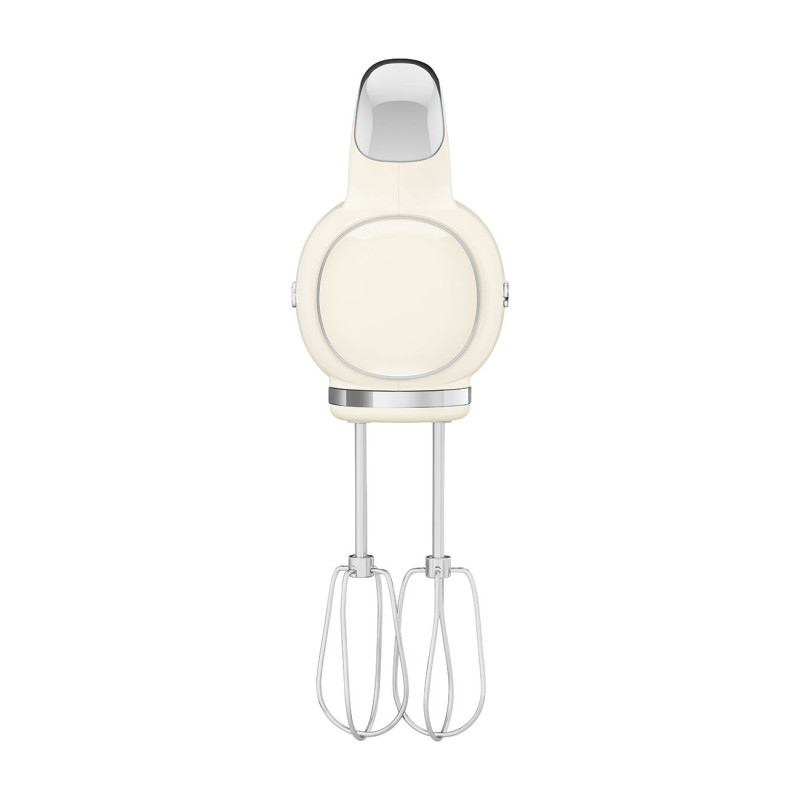 Mixer manual SMEG 50's Style HMF01CREU, 250 W, 9 viteze, funcție Turbo, afișaj LED ascuns, cronometru, accesorii, culoare crem