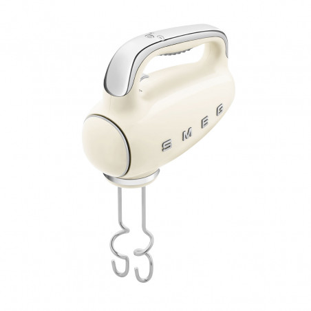 Mixer manual SMEG 50's Style HMF01CREU, 250 W, 9 viteze, funcție Turbo, afișaj LED ascuns, cronometru, accesorii, culoare crem