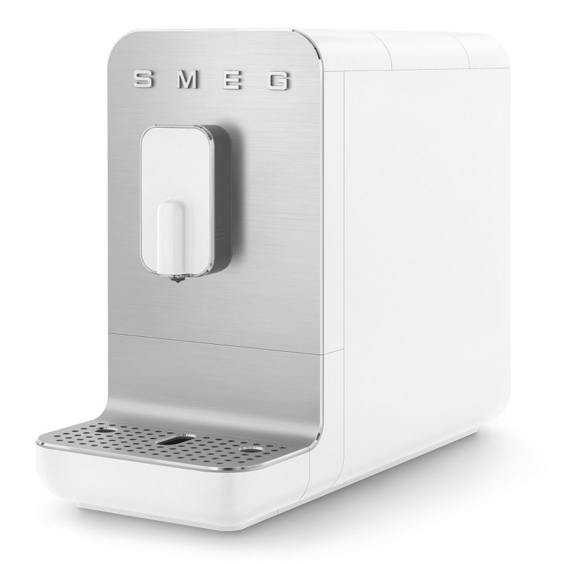 Mașină de espresso SMEG Collezione BCC11WHMEU, 1350 W, 19 bar, 1,4 l, 8 funcții, râșniță încorporată, albă