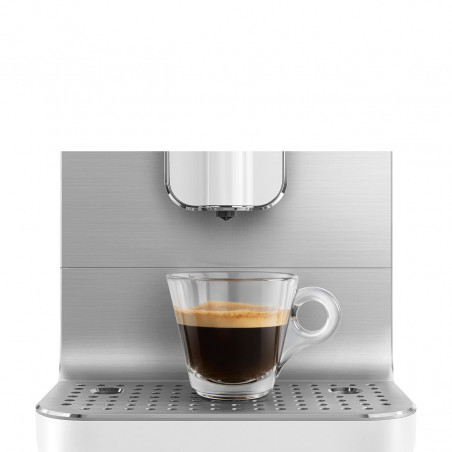 Mașină de espresso SMEG Collezione BCC11WHMEU, 1350 W, 19 bar, 1,4 l, 8 funcții, râșniță încorporată, albă