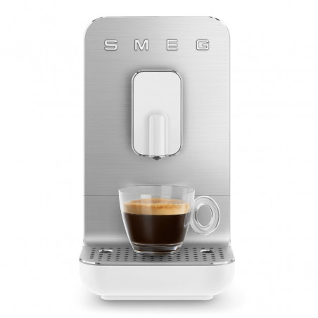 Mașină de espresso SMEG Collezione BCC11WHMEU, 1350 W, 19 bar, 1,4 l, 8 funcții, râșniță încorporată, albă