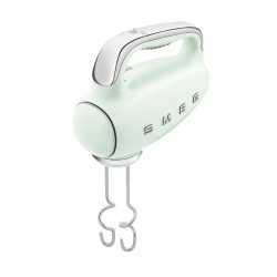 Mixer manual SMEG 50's Style HMF01PGEU, 250 W, 9 viteze, funcție Turbo, afișaj LED ascuns, cronometru, accesorii, verde