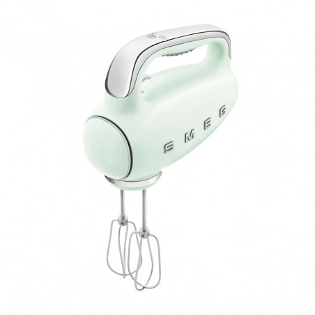 Mixer manual SMEG 50's Style HMF01PGEU, 250 W, 9 viteze, funcție Turbo, afișaj LED ascuns, cronometru, accesorii, verde