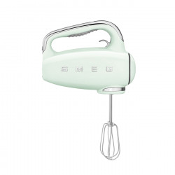 Mixer manual SMEG 50's Style HMF01PGEU, 250 W, 9 viteze, funcție Turbo, afișaj LED ascuns, cronometru, accesorii, verde