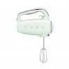 Mixer manual SMEG 50's Style HMF01PGEU, 250 W, 9 viteze, funcție Turbo, afișaj LED ascuns, cronometru, accesorii, verde