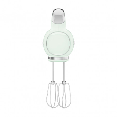 Mixer manual SMEG 50's Style HMF01PGEU, 250 W, 9 viteze, funcție Turbo, afișaj LED ascuns, cronometru, accesorii, verde