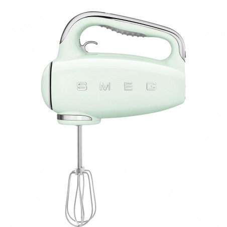 Mixer manual SMEG 50's Style HMF01PGEU, 250 W, 9 viteze, funcție Turbo, afișaj LED ascuns, cronometru, accesorii, verde