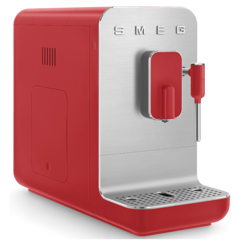 Espressor automat SMEG Collezione BCC02RDMEU, 1350 W, 19 bar, 1,4 l, 8 functii, Rasnita incorporata, Cafea boabe, Spumare lapte, Rosu