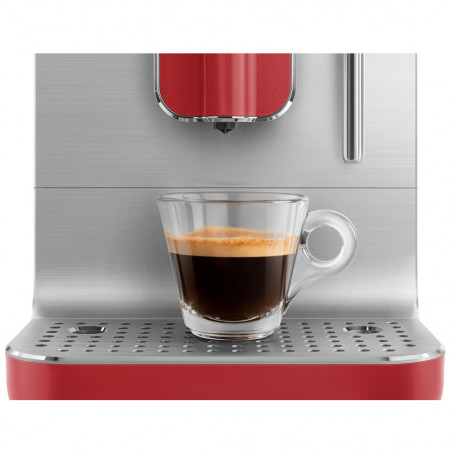 Espressor automat SMEG Collezione BCC02RDMEU, 1350 W, 19 bar, 1,4 l, 8 functii, Rasnita incorporata, Cafea boabe, Spumare lapte, Rosu
