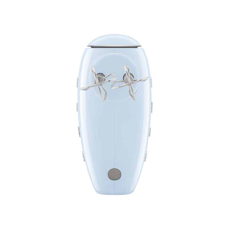 Mixer manual SMEG 50's Style HMF01PBEU, 250 W, 9 viteze, funcție Turbo, afișaj LED ascuns, cronometru, accesorii, albastru