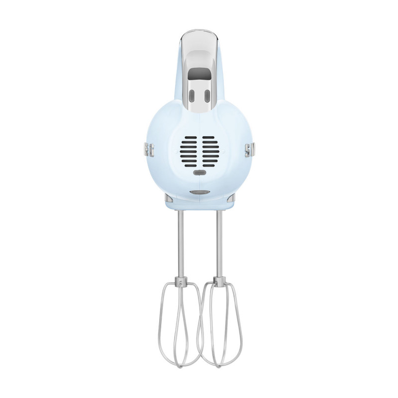 Mixer manual SMEG 50's Style HMF01PBEU, 250 W, 9 viteze, funcție Turbo, afișaj LED ascuns, cronometru, accesorii, albastru