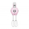Mixer manual SMEG 50's Style HMF01PKEU, 250 W, 9 viteze, funcție Turbo, afișaj LED ascuns, cronometru, accesorii, roz