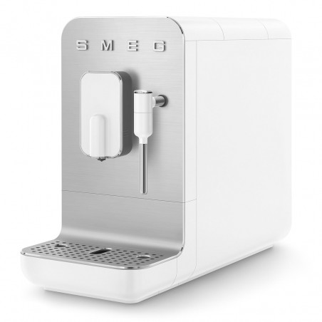 Mașină de espresso SMEG Collezione BCC12WHMEU, 1350 W, 19 bar, 1,4 l, 8 funcții, râșniță încorporată, duză de abur, alb