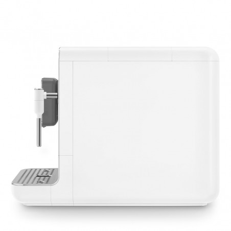 Mașină de espresso SMEG Collezione BCC12WHMEU, 1350 W, 19 bar, 1,4 l, 8 funcții, râșniță încorporată, duză de abur, alb