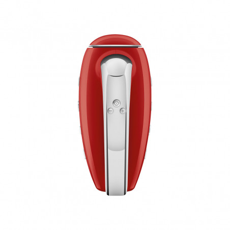 Mixer manual SMEG 50's Style HMF01RDEU, 250 W, 9 viteze, funcție Turbo, afișaj LED ascuns, cronometru, accesorii, roșu