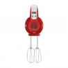 Mixer manual SMEG 50's Style HMF01RDEU, 250 W, 9 viteze, funcție Turbo, afișaj LED ascuns, cronometru, accesorii, roșu