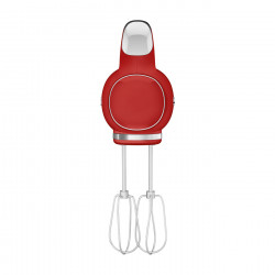 Mixer manual SMEG 50's Style HMF01RDEU, 250 W, 9 viteze, funcție Turbo, afișaj LED ascuns, cronometru, accesorii, roșu