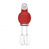 Mixer manual SMEG 50's Style HMF01RDEU, 250 W, 9 viteze, funcție Turbo, afișaj LED ascuns, cronometru, accesorii, roșu