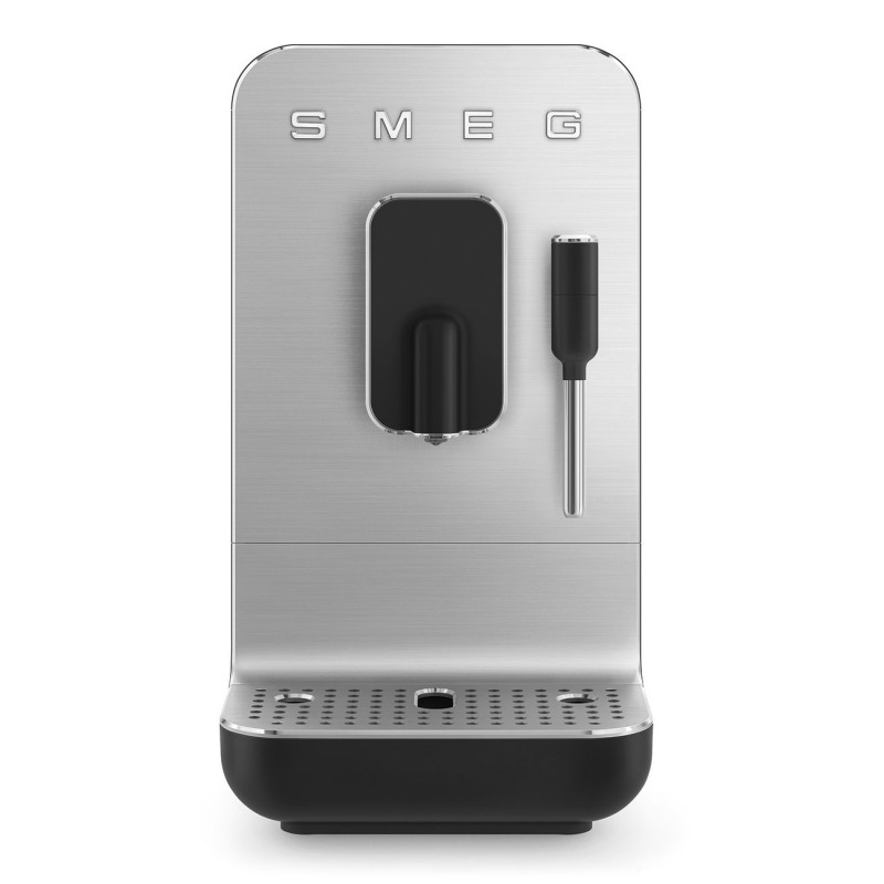Mașină de espresso SMEG Collezione BCC12BLMEU, 1350 W, 19 bar, 1,4 l, 8 funcții, râșniță încorporată, duză de abur, negru