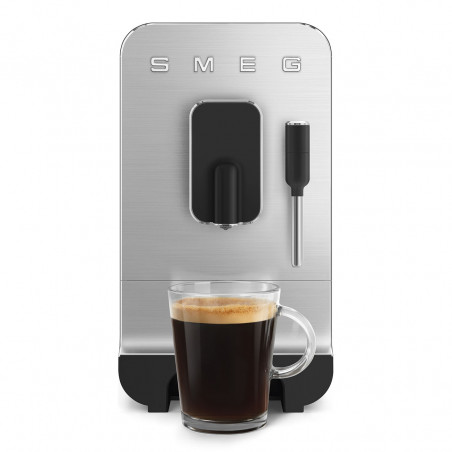 Mașină de espresso SMEG Collezione BCC12BLMEU, 1350 W, 19 bar, 1,4 l, 8 funcții, râșniță încorporată, duză de abur, negru