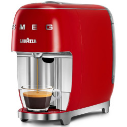 Mașină de espresso cu capsule SMEG Lavazza A Modo Mio LM200, 1250 W, 10 bar, 0,9 l, încălzire rapidă, roșu