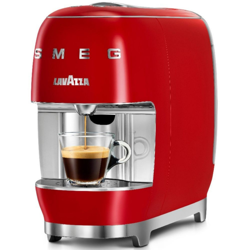 Mașină de espresso cu capsule SMEG Lavazza A Modo Mio LM200, 1250 W, 10 bar, 0,9 l, încălzire rapidă, roșu