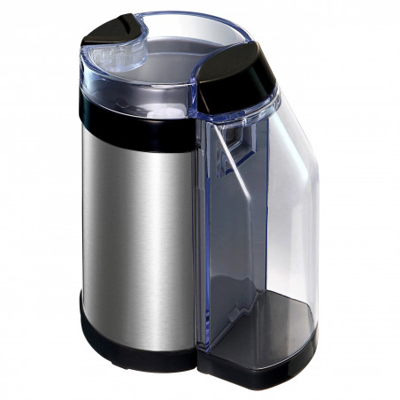 Râșniță de cafea Oliver Voltz OV51172D, 130 W, recipient pentru cafea măcinată de 50 g, 2 filtre pentru cafea măcinată fin și grosier, negru/argintiu