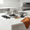 Set de oale Swiss Haus SH-ZG1012, 12 piese, Acoperire ceramica Sapphire, Cuptor pana la 260°C, Inductie, Argintiu