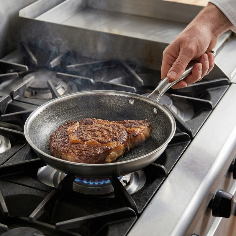 Set de oale Swiss Haus SH-ZG1012, 12 piese, Acoperire ceramica Sapphire, Cuptor pana la 260°C, Inductie, Argintiu