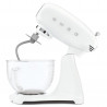 Mixer planetar SMEG SMF15WHEU, 1000 W, 4,8 l, 10 viteze, antrenare directă, picioare antiderapante, alb