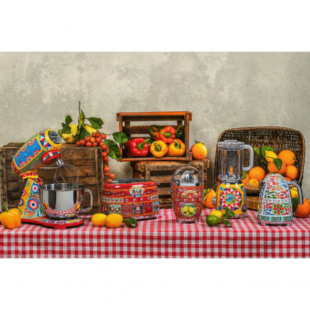 Mixer planetar SMEG Dolce & Gabbana SMF03DGEU, 800 W, 4,8 l, 10 viteze, funcție de pornire treptată, picioare antiderapante, multicolor