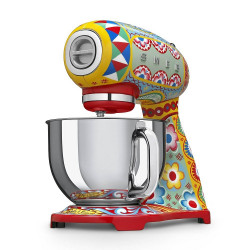 Mixer planetar SMEG Dolce & Gabbana SMF03DGEU, 800 W, 4,8 l, 10 viteze, funcție de pornire treptată, picioare antiderapante, multicolor