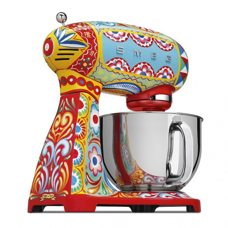 Mixer planetar SMEG Dolce & Gabbana SMF03DGEU, 800 W, 4,8 l, 10 viteze, funcție de pornire treptată, picioare antiderapante, multicolor