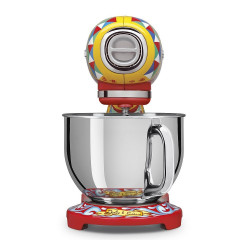 Mixer planetar SMEG Dolce & Gabbana SMF03DGEU, 800 W, 4,8 l, 10 viteze, funcție de pornire treptată, picioare antiderapante, multicolor