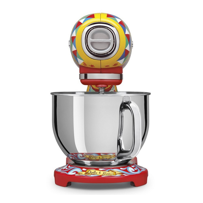 Mixer planetar SMEG Dolce & Gabbana SMF03DGEU, 800 W, 4,8 l, 10 viteze, funcție de pornire treptată, picioare antiderapante, multicolor