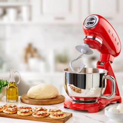 Mixer planetar SMEG SMF03RDEU, 800 W, 4,8 l, 10 viteze, funcție de pornire treptată, picioare antiderapante, roșu