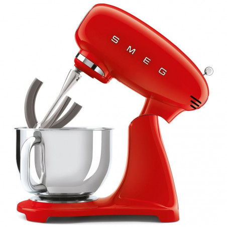 Mixer planetar SMEG SMF03RDEU, 800 W, 4,8 l, 10 viteze, funcție de pornire treptată, picioare antiderapante, roșu