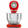 Mixer planetar SMEG SMF03RDEU, 800 W, 4,8 l, 10 viteze, funcție de pornire treptată, picioare antiderapante, roșu