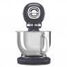 Mixer planetar SMEG SMF03GREU, 800 W, 4,8 l, 10 viteze, Functie de pornire treptata, Bol cu maner, Gri