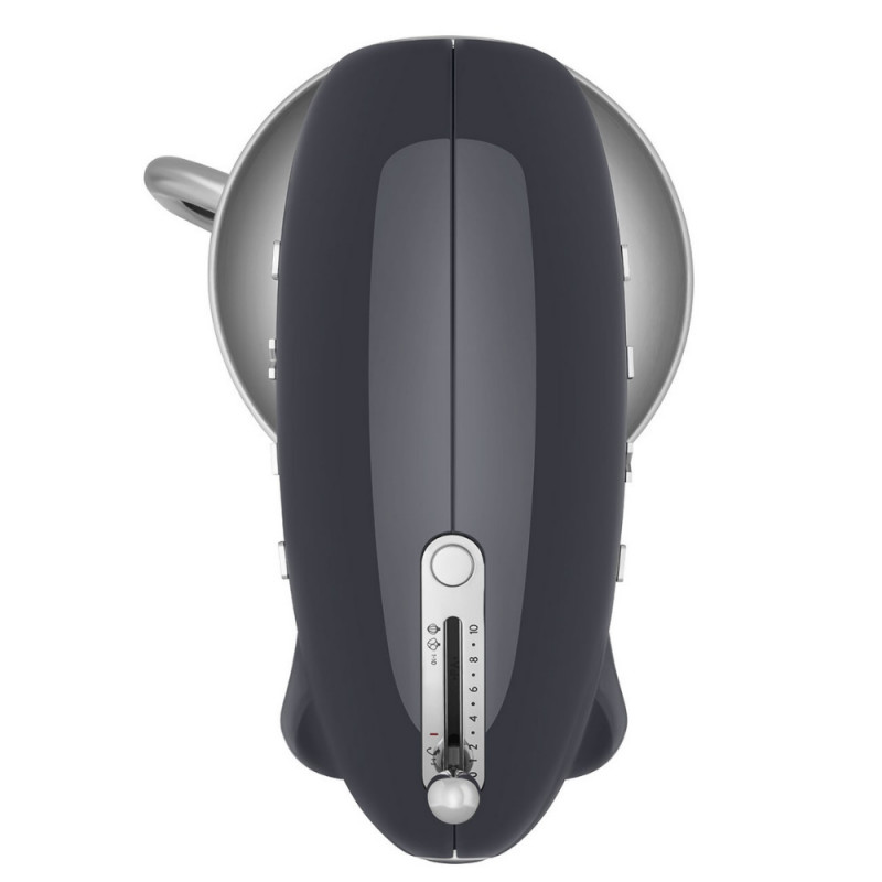 Mixer planetar SMEG SMF03GREU, 800 W, 4,8 l, 10 viteze, Functie de pornire treptata, Bol cu maner, Gri