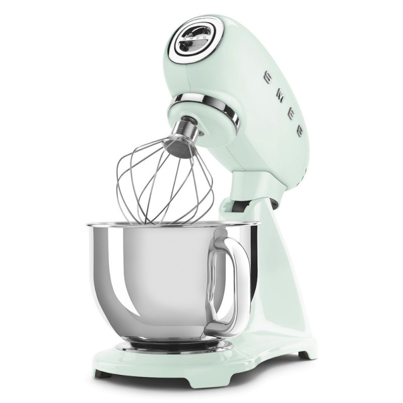 Mixer planetar SMEG SMF03PGEU, 800 W, 4,8 l, 10 viteze, funcție de pornire treptată, picioare antiderapante, verde pastel