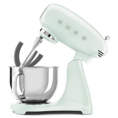 Mixer planetar SMEG SMF03PGEU, 800 W, 4,8 l, 10 viteze, funcție de pornire treptată, picioare antiderapante, verde pastel
