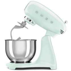 Mixer planetar SMEG SMF03PGEU, 800 W, 4,8 l, 10 viteze, funcție de pornire treptată, picioare antiderapante, verde pastel