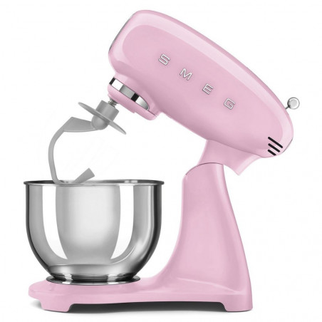 Mixer planetar SMEG SMF03PKEU, 800 W, 4,8 l, 10 viteze, funcție de pornire treptată, picioare antiderapante, roz